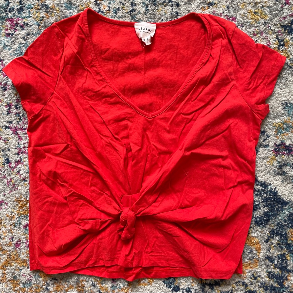 Sezane Red Knot Tee XS
